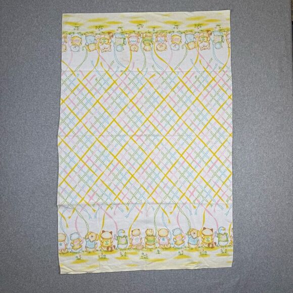 Vintage Dundee Shirt Tales Cotton Flannel Baby Receiving Blanket 30x40" Lot of 2